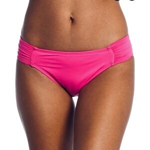 La Blanca Island Goddess Side Shirred Hipster‎ Bottom, Pop Pink, Size 12, NWOT